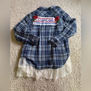 Turnpike Troubadors with Lace Hem and Rose Patch